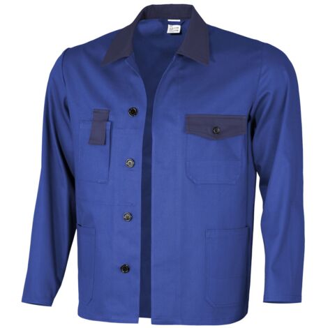 Qualitex  Arbeitsjacke basic 2-farbig, Größe: 66, Farbe: kornblau/marine