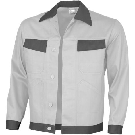 Qualitex  Bundjacke basic 2-farbig, Größe: 46, Farbe: weiß/grau
