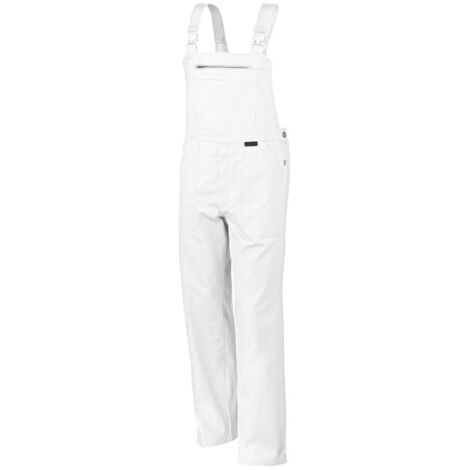 Qualitex Latzhose "classic", Größe: 60, Farbe: weiß