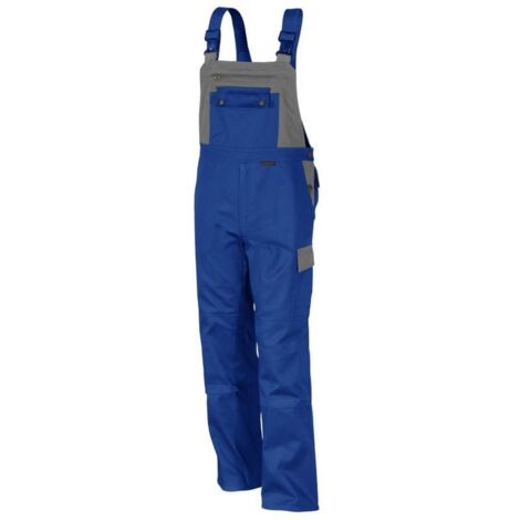 Qualitex Latzhose "image", Größe: 54, Farbe: kornblau/hellgrau