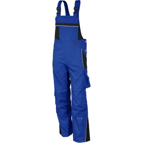 Qualitex Latzhose "PRO", Größe: 54, Farbe: kornblau/schwarz