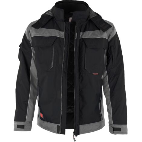 Qualitex Winterjacke "PRO", Größe: M, Farbe: schwarz/grau