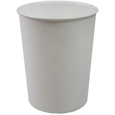 Quality Vibrance White Lightweight Plastic Waste Paper Basket Bin
