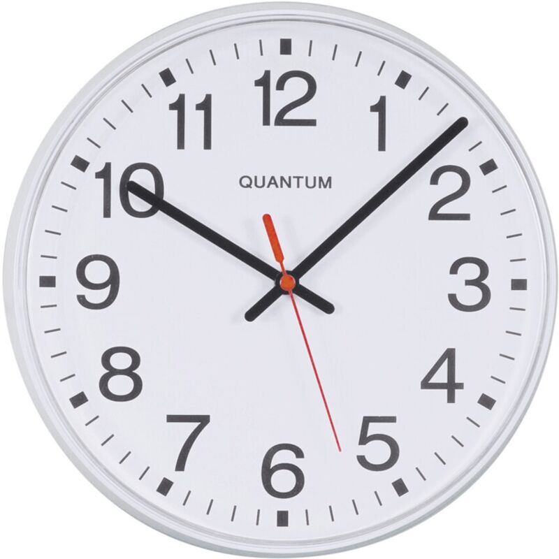 2500 10' Round White Quartz Clock - Quantum