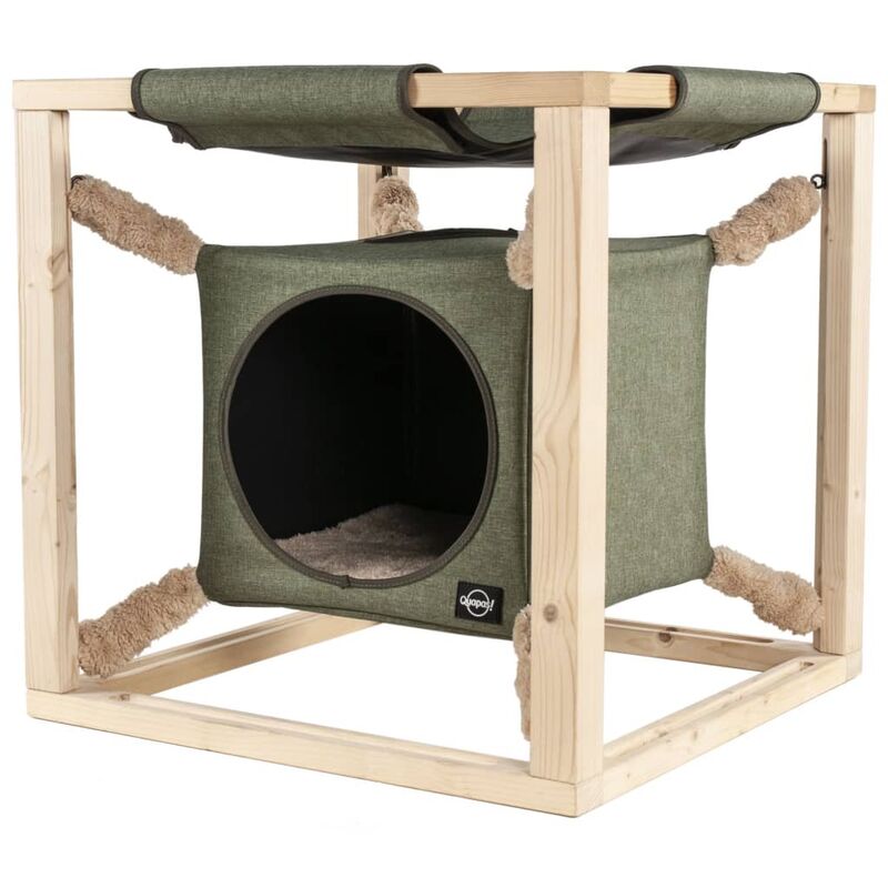 

Cama para gatos con hamaca Catcube verde M 54x54x54 cm - Verde - Quapas!