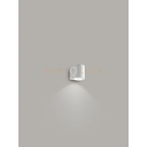 QUARONDO Applique alluminio tondo colore bianco per esterni attacco GU10