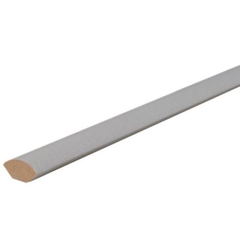 Quart-de-rond médium MDF arrondi blanc 14 x 14 mm – Longueur 2.44 m – Finition intérieure esthétique – Protection des angles muraux – Sotrinbois