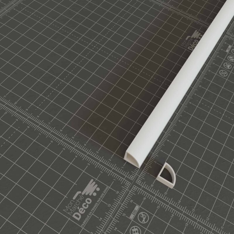 Quart de Rond pvc - Longueur 2.60 m - Blanc - Lot de 5