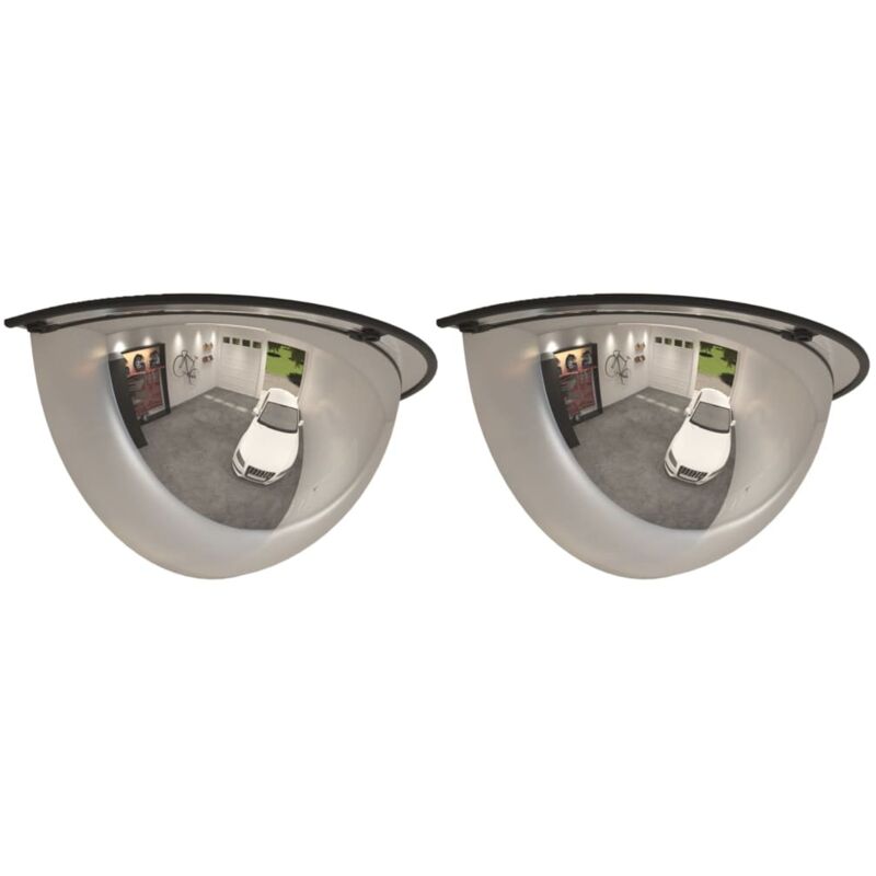 Half Domed Traffic Mirrors 2 pcs Ø40 cm Acrylic Vidaxl