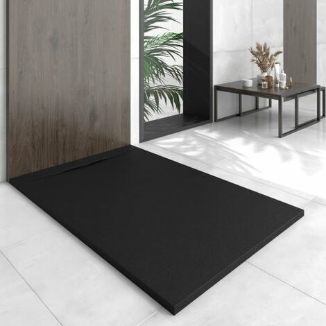 Quarzduschwanne 70x120cm schwarz