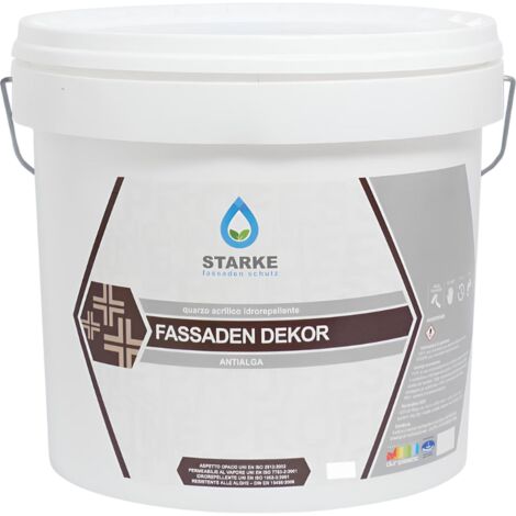Quarzo fine fassaden dekor acrilico coprente idrorepellente antialga antimuffa formato 5 lt - confezione 1