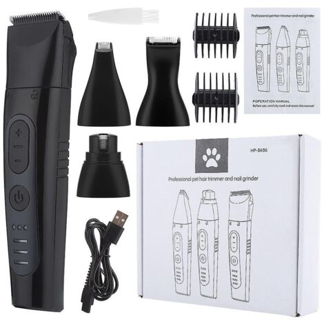quatre En Un Tondeuse Pour Chien Rasoir Pour Chiens Chat Faible Bruit Pour Tailler Les Poils De Chien Autour Des Pattes, Des Yeux, Des Oreilles, D