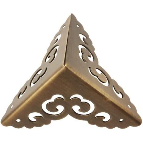 Quatre équerres de fixation pour meubles, accessoires de quincaillerie, protections d'angle de table, protections d'angle en laiton, armoires chinoises, boîtes en bois, protections d'angle décoratives