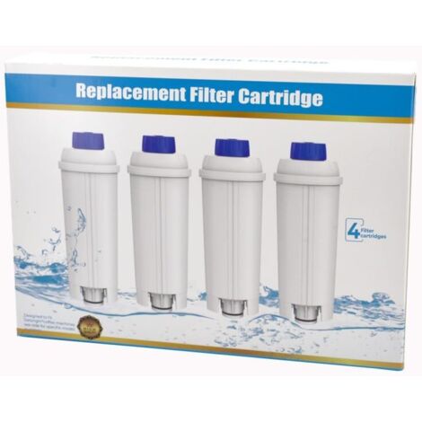 Quatre filtres à eau, compatibles avec les séries DeLonghi DLSC002, ECAM, ETAM, EC680 et EC800, filtre à café, filtre à eau détartré, utilisés pour adoucir l'eau et réduire le tartre.
