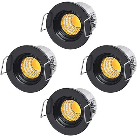Quatre mini spots LED, 3 W, 12/24 V CC, LED COB, 300 lumens, idéaux pour les caves à vin.