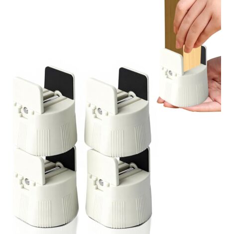 Quatre rehausseurs de lit adaptés aux pieds de meubles de 1 à 50 mm de large avec une hauteur de 5,2 cm , rallonges de canapé et de table (abricot).