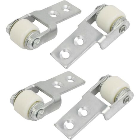 Quatre roulettes de guidage pour porte coulissante de 15 mm de diamètre, roulettes de guidage en nylon, roulettes pour meubles