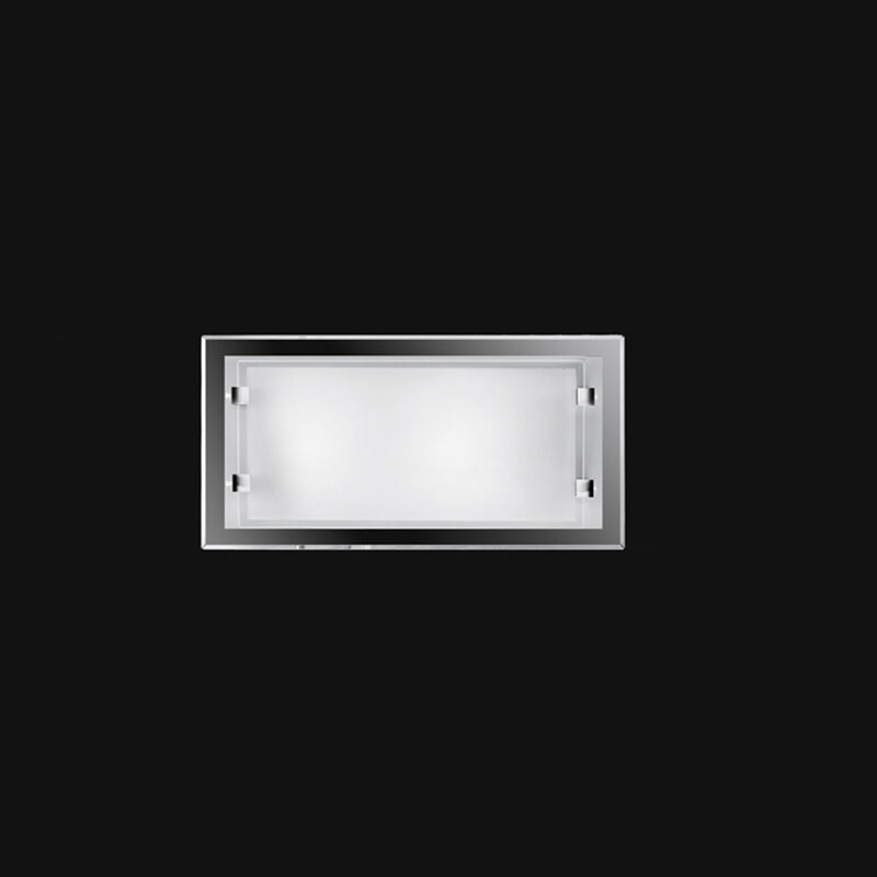 Image of Perenz - Applique In Vetro e Metallo Moderna Frame Bianco 2 Luci E14 - Bianco