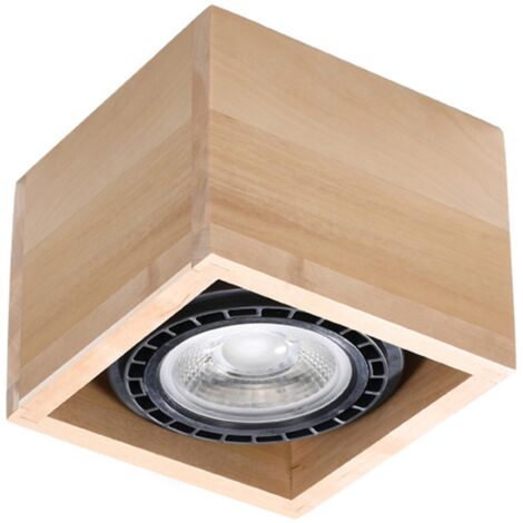 QUATRO 1 ceiling lamp in natural wood