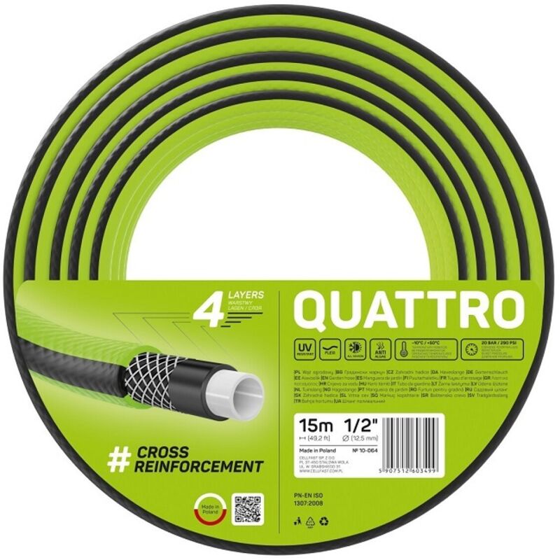 Cellfast Quattro Gartenschlauch 1/2'' 15m - C 10-064