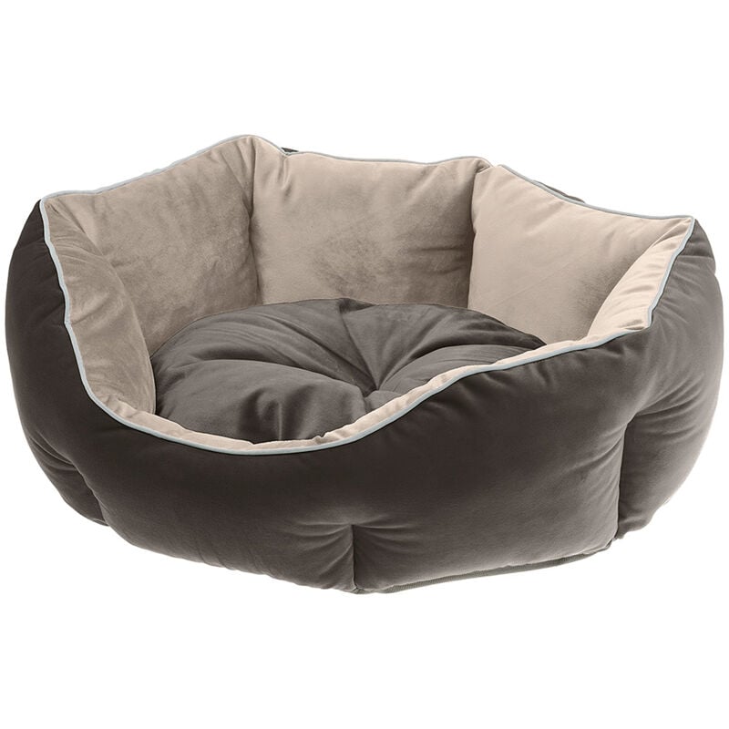 Ferplast QUEEN Divan en tissu doux pour chiens et chats. Différents couleurs et tailles.. Variante 45 - Misure: 44 x 40 x h 16 cm - Gris