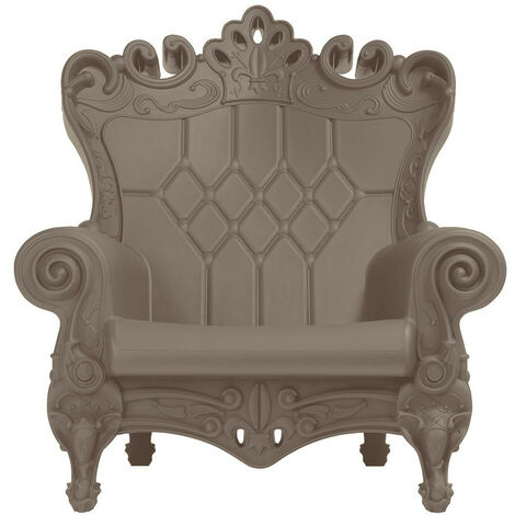 Queen of Love  Grigio tortora  poltrona design originale Slide colorata moderna barocca regina