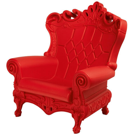Queen of Love  Rosso fiamma  poltrona design originale Slide colorata moderna barocca regina