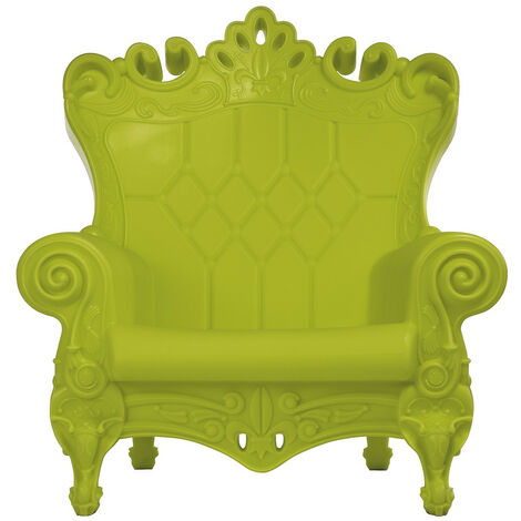 Queen of Love  Verde lime  poltrona design originale Slide colorata moderna barocca regina