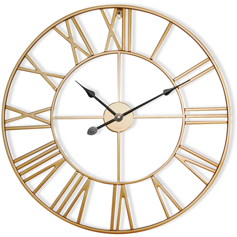 Casa Chic - Queensway Horloge murale cadre métallique silencieuse ø 76 cm