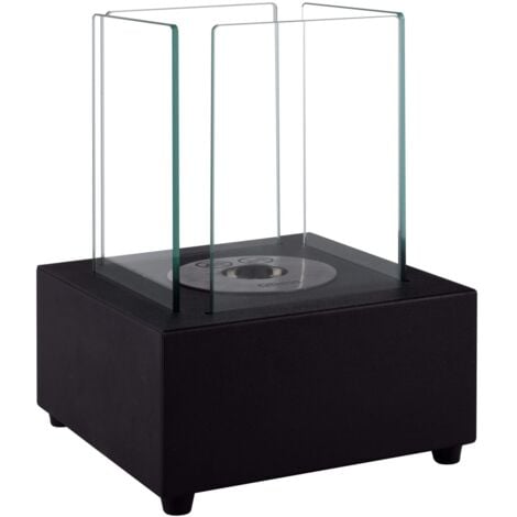 Quemador de etanol cuadrado 22x22x30 cm FFB 022 Qlima - Negro