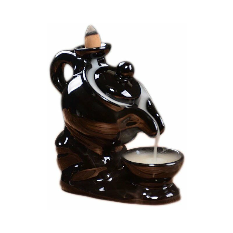 

Happyshopping - quemador de incienso de aromaterapia para el hogar quemador de incienso de sandalo adornos creativos de ceramica insertar soporte de