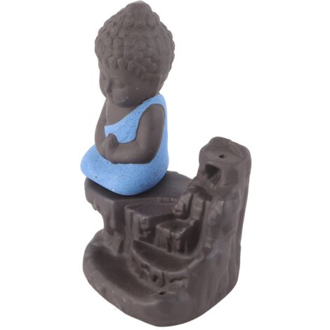 Quemador de incienso Zen con función de reflujo (material: arenisca púrpura, modelo: salmón claro) con 30 varitas de incienso y fragancia natural.