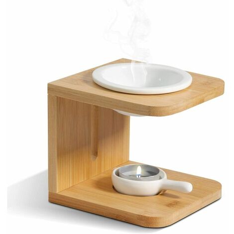 Quemador de madera de aceites esenciales, quemador de cera perfumada con portavelas, aromaterapia, quemador de aroma, difusor de aceite, vela de té, calentador de aceite, yoga, spa, hogar, dormitorio,