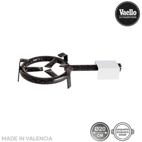 Quemador Gas Propano Butano Acero Laminado Recubierto Esmalte Ø20cm 1Fuego Negro Vaello
