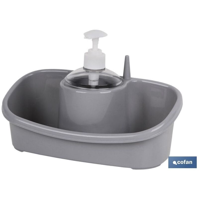 

Estropajero con dosificador gris claro 26x13x165cm venta unitaria