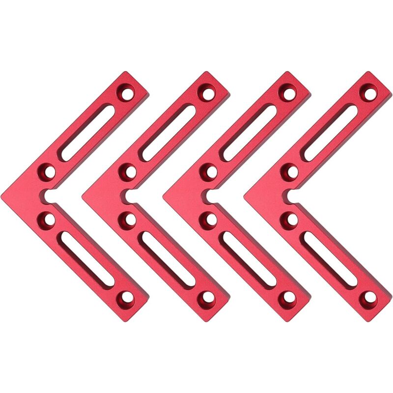 Équerres de Positionnement à 90 Degrés en Alliage d'Aluminium 4,7"x 4,7" Pince d'angle type L 90°Pinces à Angle Droit pour Tiroirs Armoires Cadre