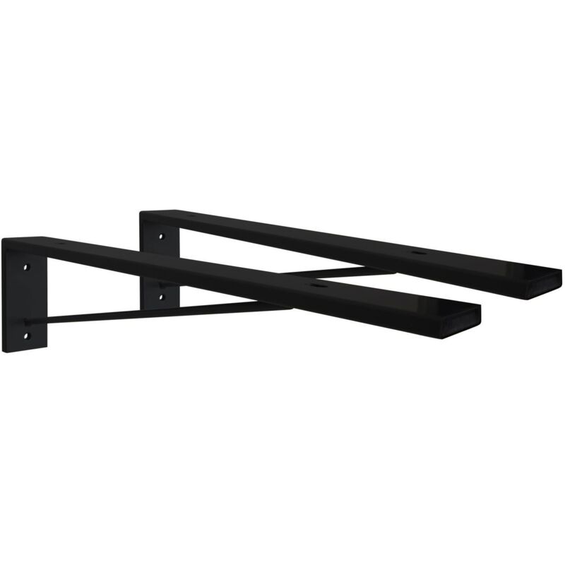 Querre de fixation Invisible will - Lot de 2 - Noir mat