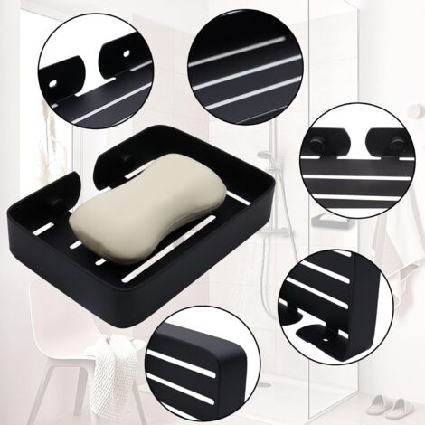 Questo portasapone da parete in acciaio inox nero è robusto e resistente, ed è perfetto per docce, bagni, cucine, lavandini e altri ambienti simili.