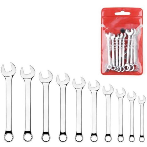 Questo set di 10 mini chiavi, con chiavi a forchetta da un pollice, è adatto per la manutenzione industriale, domestica, del tempo libero, elettrica, meccanica, di veicoli non motorizzati e di tubatur