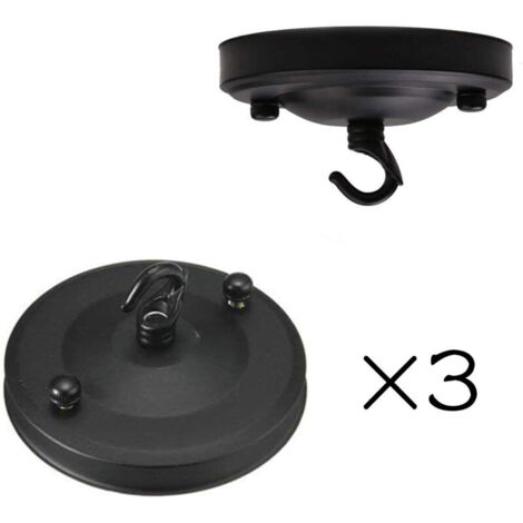 Questo set di tre pezzi comprende ganci da soffitto per lampadari d'epoca, una staffa per piastra a gancio per rosone da soffitto in ferro battuto d'epoca, un lampadario da soffitto, una ventosa, una