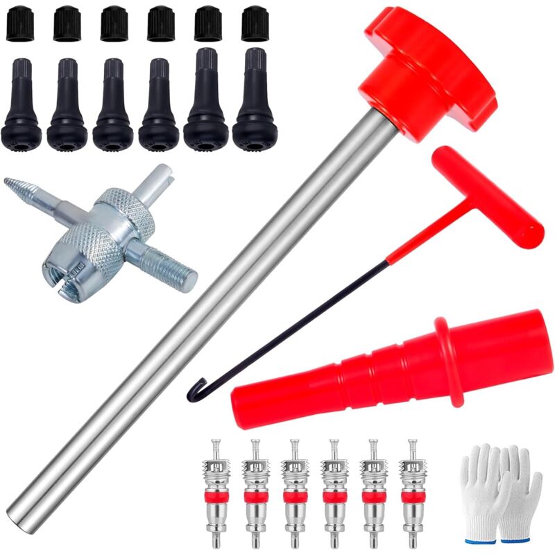 Quick Change Tire Valve Tool Kit,Tire Valve Stem Core Quickly Replacement Tool Kit,Perfect Tool for Replacing Leaky Valves in