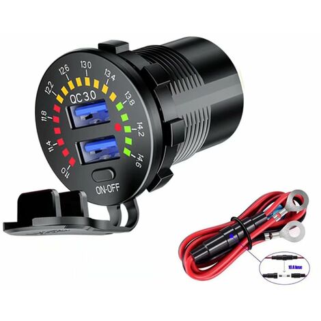 DIGITAL ROT LED Thermometer & Sensor für Auto KFZ PKW Motorrad 12V