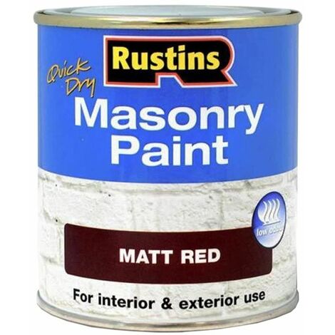 Quick Dry Masonry Paint Red 250ml RUSMASPR250