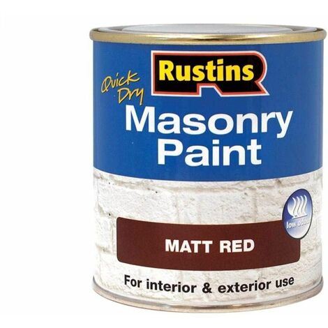 Quick Dry Masonry Paint Red 500ml RUSMASPR500