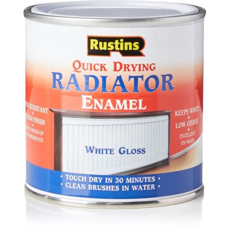 Quick Dry Radiator Enamel Paint Gloss White 250ml