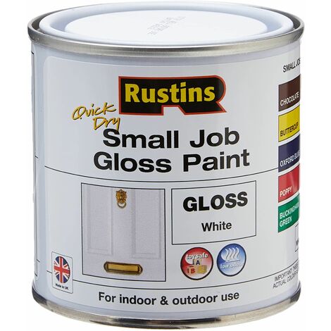 Quick Dry Small Job Gloss Paint White 250ml RUSSJPWHQD