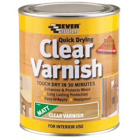 Everbuild WVARCLG02 Clear Varnish Gloss Finish Clear 250ml