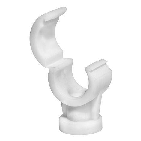 Quick Lock Single Pipe Clips White - 28mm