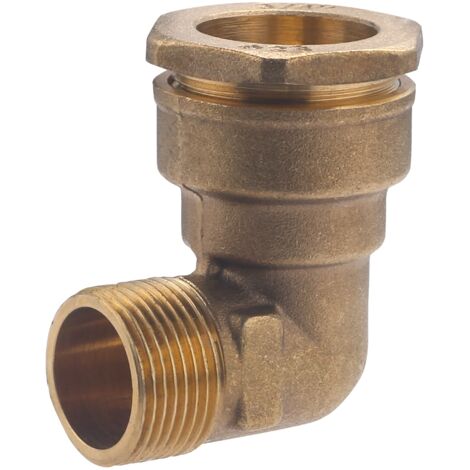 QUICK PLOMBERIE Coude M3/4 à compression laiton D.25 pour tube en polyéthylène