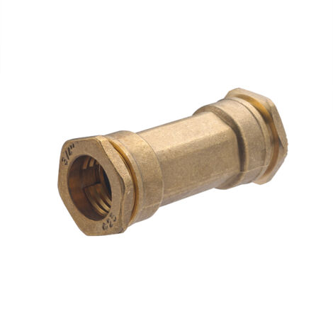 QUICK PLOMBERIE Manchon à compression laiton D.25 pour tube en polyéthylène